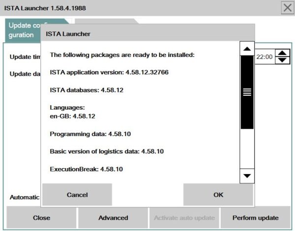 ISTA+ ISPI Next License 4.58- Full Pack & Update - Remote Installation