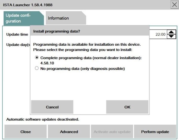 ISTA+ ISPI Next License 4.58- Full Pack & Update - Remote Installation